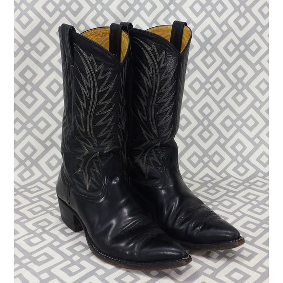 Nocona Other - Vtg Nocona Black Leather Western Boots #3277 8.5D